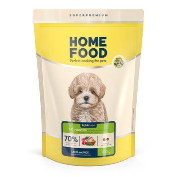 Сухий корм HOME FOOD для цуценят малих порід Ягнятина та рис For puppies 1-12 months 700 г 2027107 фото