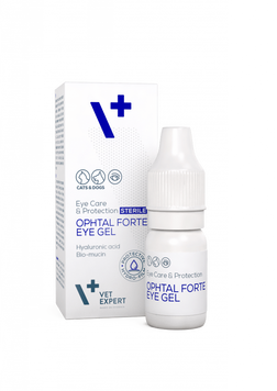 Увлажняющий глазной гель для кошек и собак Vet Expert Ophtal Forte, 7 мл 213708 фото