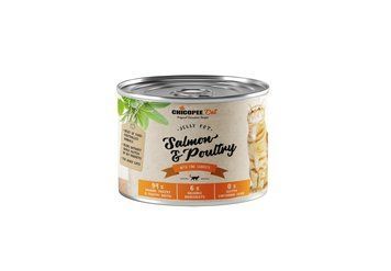 Консерва для дорослих котів з Лососем та Птицею Chicopee Cat Adult Jelly Salmon & Poultry 195 г*6 шт 019323 фото