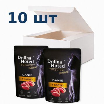 Вологий корм для стерилізованих котів Dolina Noteci Premium Danie з качкою, 85 г * 10 шт DN 85 (213)_box фото