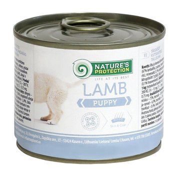 Вологий корм для цуценят з ягням, 200 г Nature's Protection Puppy Lamb KIK24521 фото