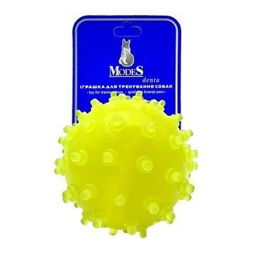 Іграшка для собак м'яч Міна жовтий розмір М-7,5 см, Дента (Denta) MODES ЗС000174 фото