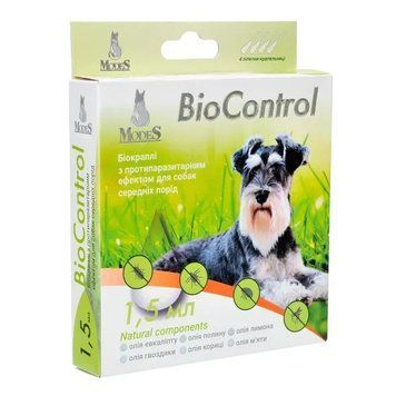 Біо контроль (BioControl) біокраплі з протипаразитарним ефектом для собак середніх порід 1,5 мл, MODES ЗС000286 фото