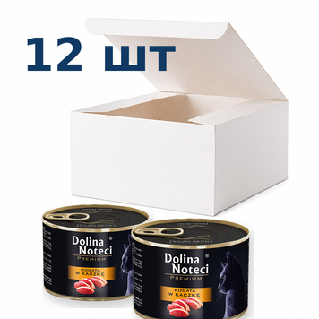 Влажный корм для кошек Dolina Noteci Premium мясные кусочки в соусе с уткой, 185 г * 12 шт DN 185 (794)_box фото