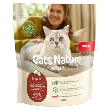Сухий корм MERA Cats Nature Adult Insekt (Insekt) для дорослих котів всіх порід з комахами, 400 г 25374 фото