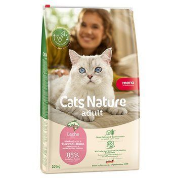 Сухий корм MERA Cats Nature Adult Salmon (Lachs) для дорослих котів всіх порід з лососем, 10 кг 24945 фото