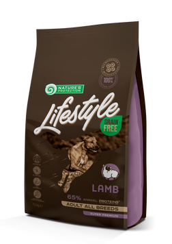 Сухий беззерновий корм для собак усіх порід з ягням, 1,5 кг Nature's Protection Lifestyle Grain Free Lamb Adult All Breeds NPLS45673 фото