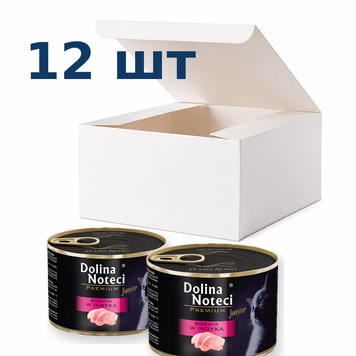 Влажный корм для котят Dolina Noteci Premium мясные кусочки в соусе с индейкой, 185 г * 12 шт DN 185 (817)_box фото