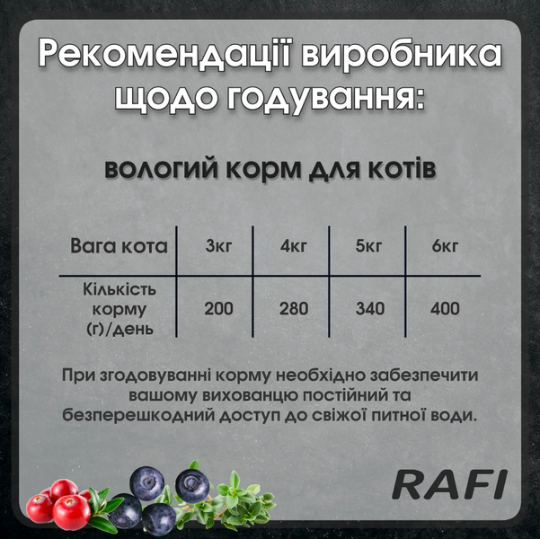 Вологий корм для дорослих котів Dolina Noteci RAFI cat з качкою, 400 г 5902921303824 фото