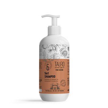 Зволожуючий шампунь для собак та котів Tauro Pro Line Pure Nature 5in1, 400 ml TPL63474 фото