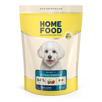 Гіпоалергенний сухий корм HOME FOOD для дорослих собак малих порід "Форель з рисом" Hypoallergenic 700 г 1027007 фото