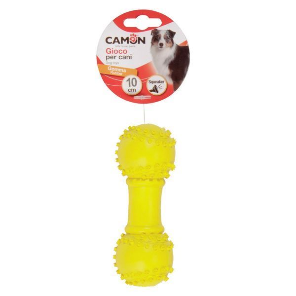 Игрушка для собак Гантель резиновая с пищалкой 10 см, CAMON AD059/A фото