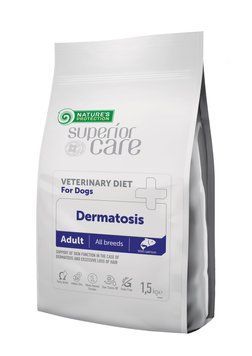 Ветеринарний дієтичний корм для здоров'я шкіри та шерсті собак NP Superior Care Veterinary Diet Dermatosis Salmon Adult All Breed Dogs з лососем, 1,5кг NPSCVET47580 фото