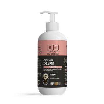Делікатний шампунь-скраб для шерсті та шкіри собак та котів TAURO PRO LINE Ultra Natural Care Gentle Scrub Shampoo, 400 мл TPL63598 фото