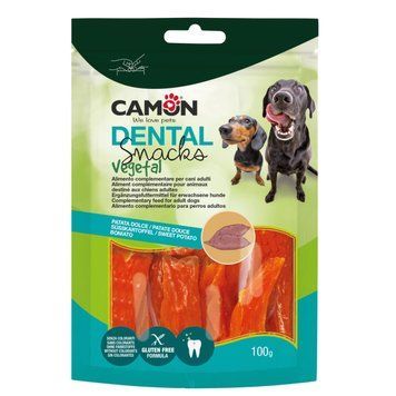 Лакомство для собак Полоски из сладкого картофеля 4&ndash;8 см Dental Snack Veg 100 г, CAMON AE321 фото