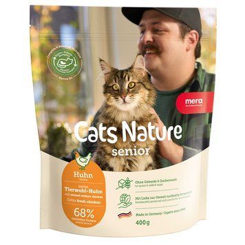Сухий корм MERA Cats Nature Senior Chicken (Huhn) для котів похилого віку з куркою, 400 г 25474 фото