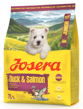 Сухий корм для цуценят та юніорів малих порід собак JOSERA&nbsp;Mini Junior Duck & Salmon 900 г 50014710 фото