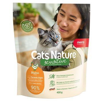 Сухий корм MERA Cats Nature Sensitive Chicken (Huhn) для котів із чутливим травленням з куркою, 400 г 25574 фото