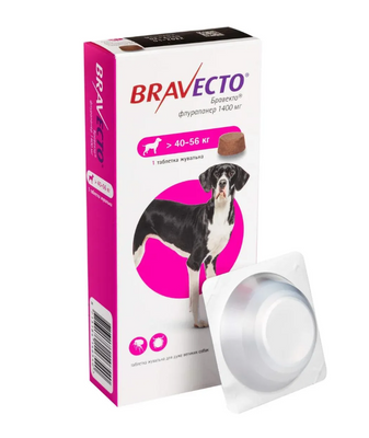 Таблетки Бравекто від бліх та кліщів для собак 40 -56 кг MSD14654 фото