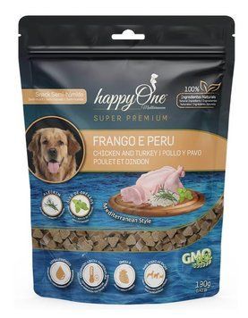 Ласощі для собак happyOne з куркою та індичкою Mediterraneum Dog Chicken and Turkey 190г 4915 фото