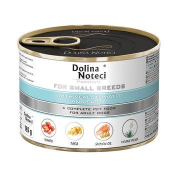 Влажный корм для собак мелких пород Dolina Noteci Premium с телятиной, помидорами и лапшой, 185 г DN 185 (434) фото