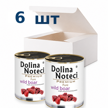 Вологий корм для собак, схильних до алергії Dolina Noteci Premium Pure з кабаном, 800 г * 6 шт DN 800 (647)-6 фото