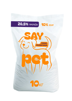 Сухий корм для дорослих собак SAY PET з яловичиною, 10 кг mkf0007 фото