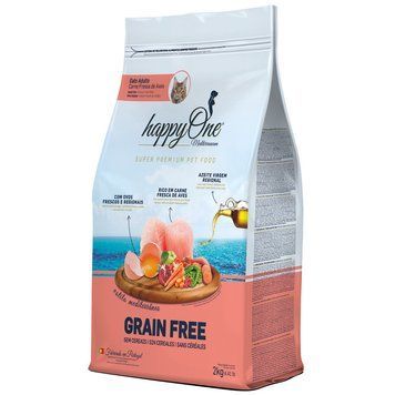 Сухий беззерновий корм happyOne для дорослих кішок зі свіжим м'ясом Mediterraneum Adult Cat Fresh Meat 2кг 4780 фото