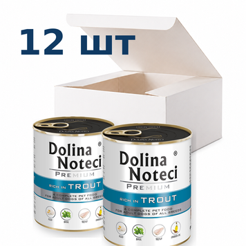 Вологий корм для собак Dolina Noteci Premium з фореллю, 800 г * 12 шт DN 800 (083)_box фото