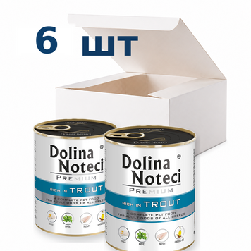 Вологий корм для собак Dolina Noteci Premium з фореллю, 800 г * 6 шт DN 800 (083)-6 фото