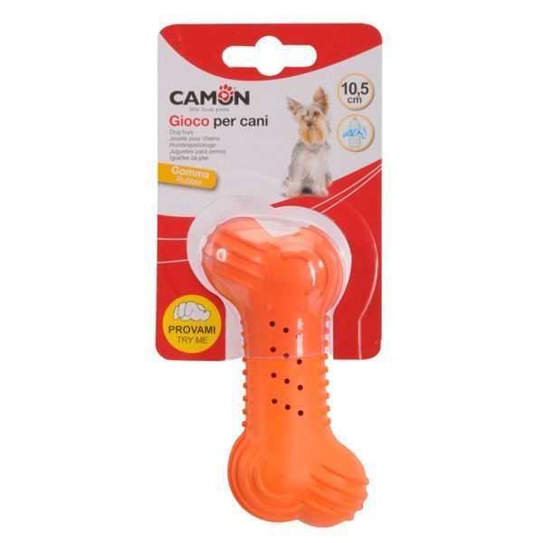 Игрушка для собак Косточка резиновая Crunchy Bone 14 см, CAMON AD045/B фото