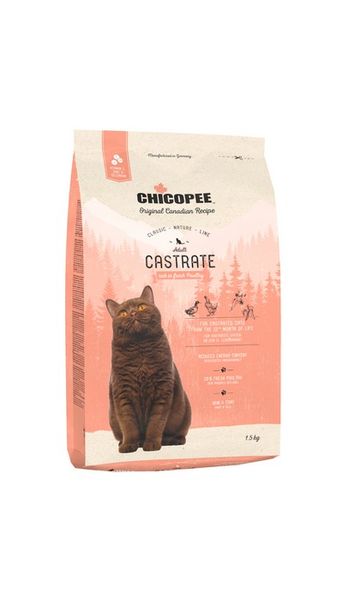 Сухой корм для взрослых стерелизованных кошек Chicopee CNL Cat Adult Castrate 1,5 кг 020640 фото