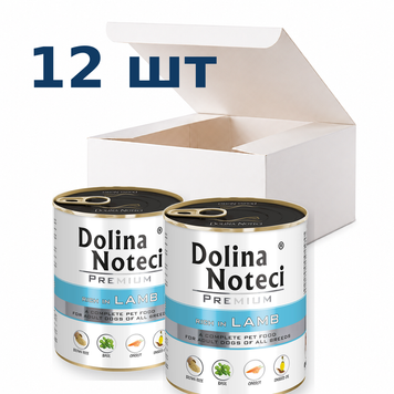 Вологий корм для собак Dolina Noteci Premium з ягнятиною, 800 г * 12 шт DN 800 (045)_box фото
